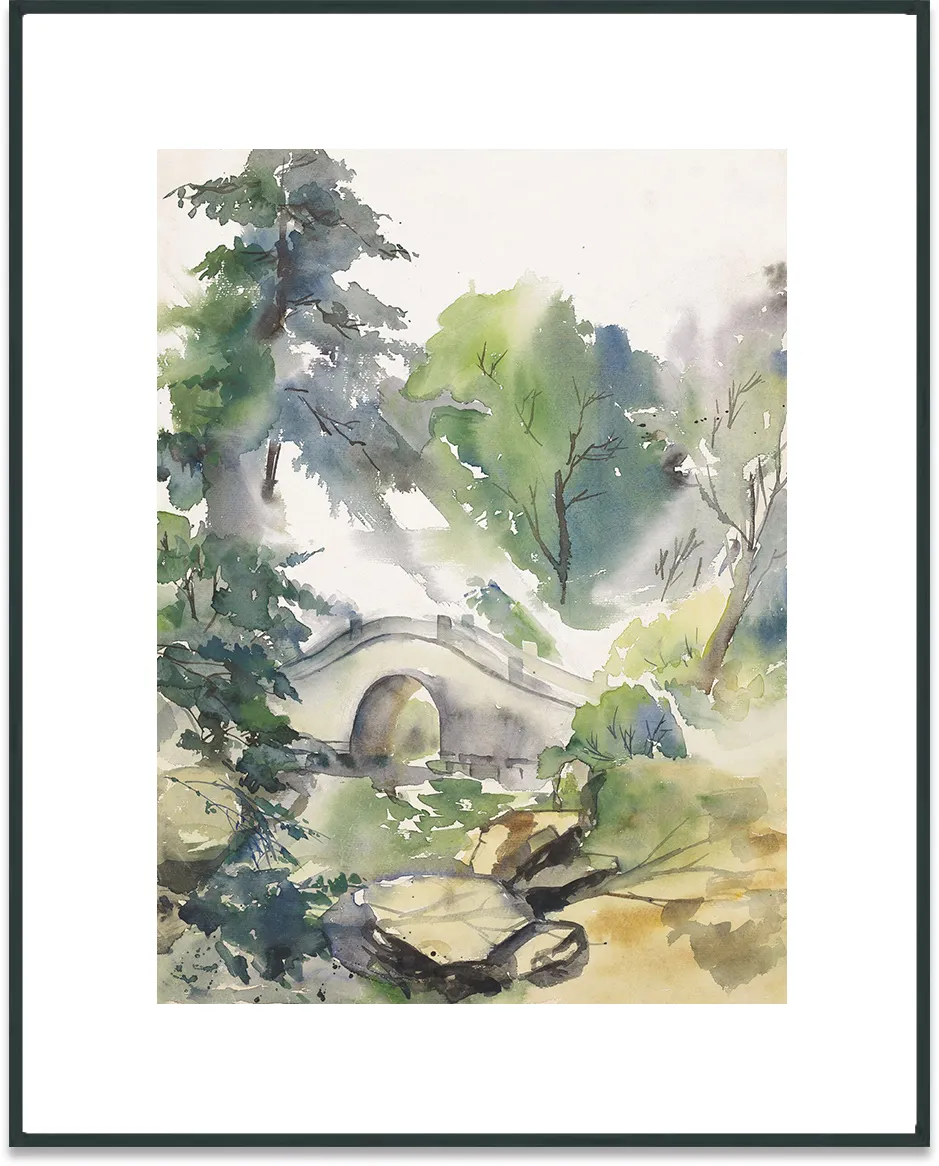 A stone bridge at Huishan hill