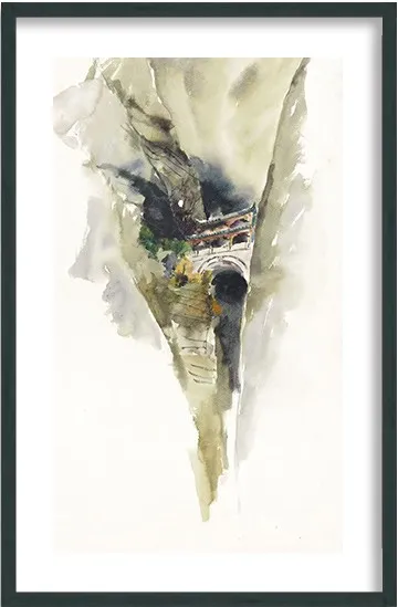 Palace spanning two cliffs of Cangyan Mountain